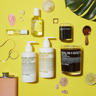 Malin_Goetz_Parfum_Dark_Rum, shampoo, geurkaars sfeer