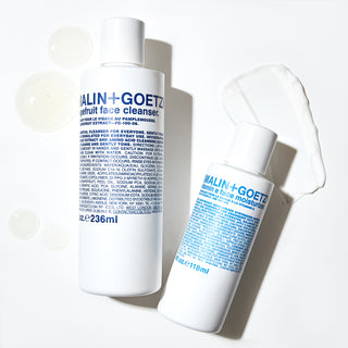 Malin+Goetz Grapefruit Face Cleanser + vitamin moisturizer