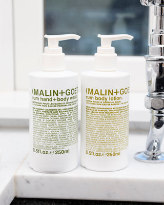 Malin+Goetz Rum Body Lotion en rum hand+body wash