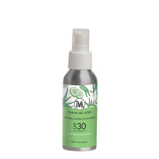 Thank Me Later Natural Mineral Sunscreen SPF30 - Aloe Vera & Cucumber