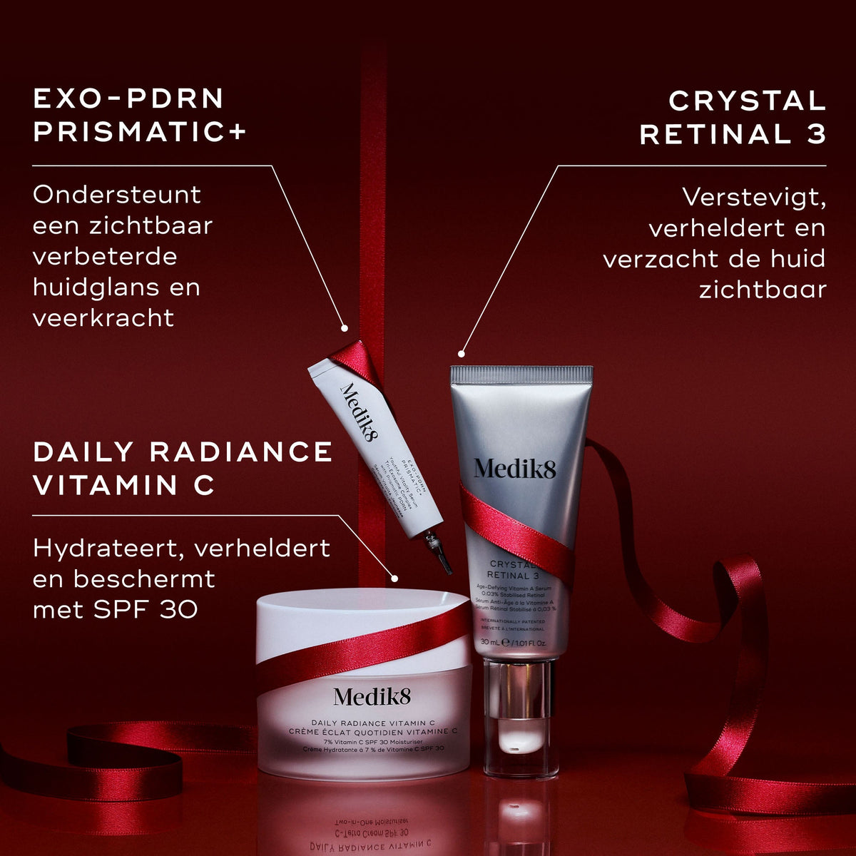 Medik8 Rejuvenation Routine inhoud: vitamine C, retinal en PDRN