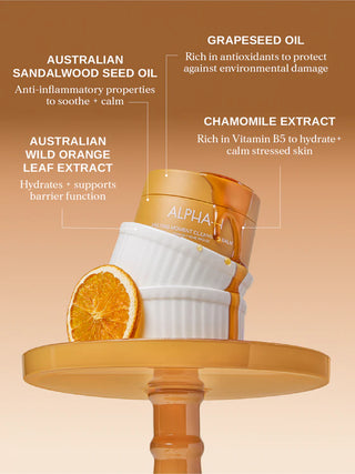 Alpha-H Melting Moment Cleansing Balm Orange Creme Brulee ingredienten