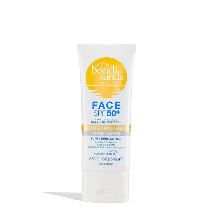 Bondi Sands Everyday Face Lotion Tinted-Matte SPF 50+ Fragrance Free 75 ml