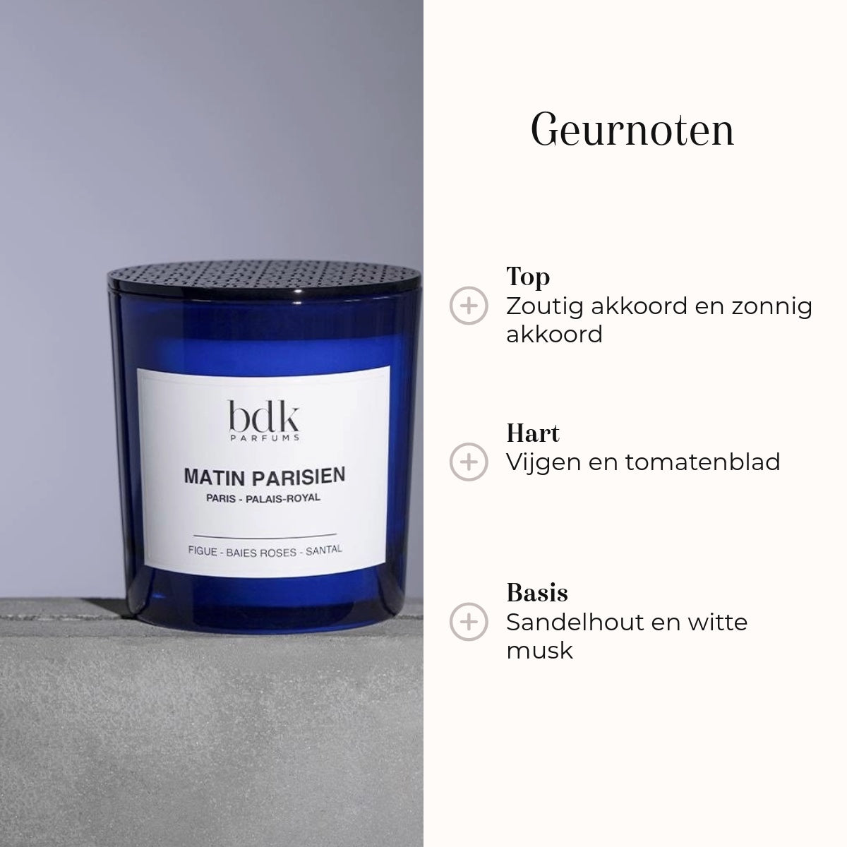 Geurkaars - Matin Parisien 250gr geurnoten