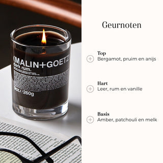 Geurkaars - Dark Rum geurnoten