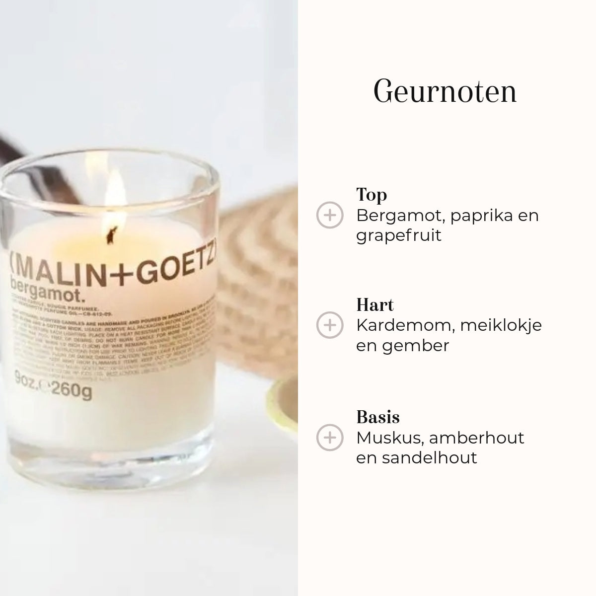 Geurkaars - Bergamot 255gr geurnoten