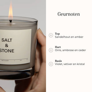 Geurkaars - Santal & Vetiver 240 gr geurnoten