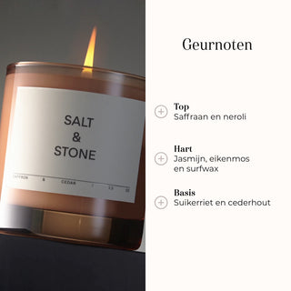 Geurkaars - Saffron & Cedar 240 gr geurnoten 