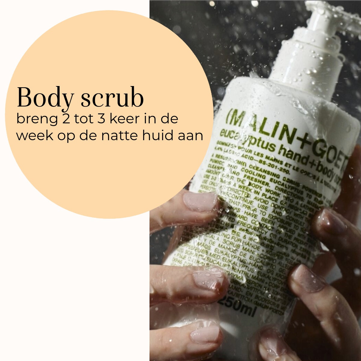Eucalyptus Hand+Body Scrub 250ml gebruik