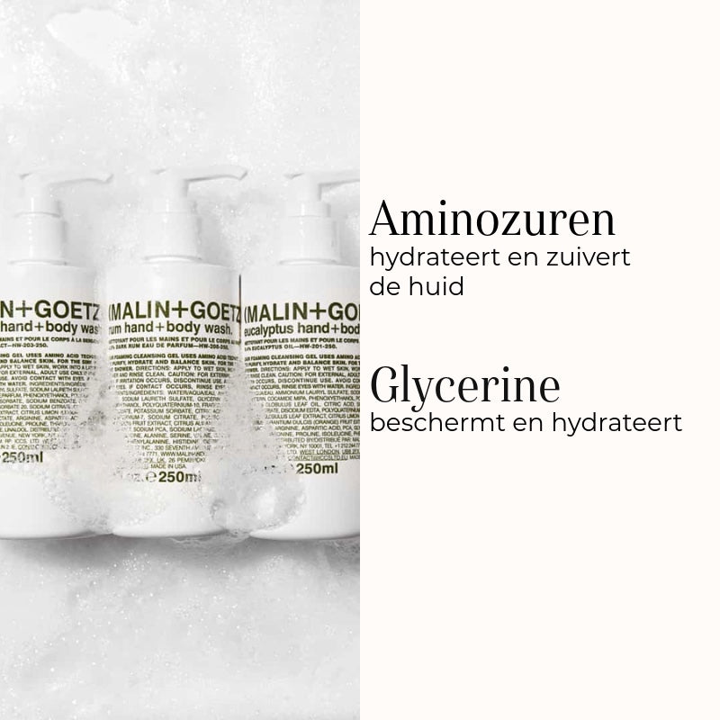 Rum Hand + Body Wash ingredienten 