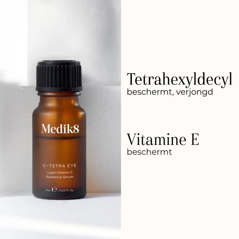 Medik8 C-Tetra Eye 7ml ingrediënten tetrahexyldecyl en vitamine E