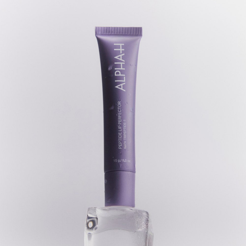 Alpha-H Peptide Lip Perfector 15ml tube op ijsblok