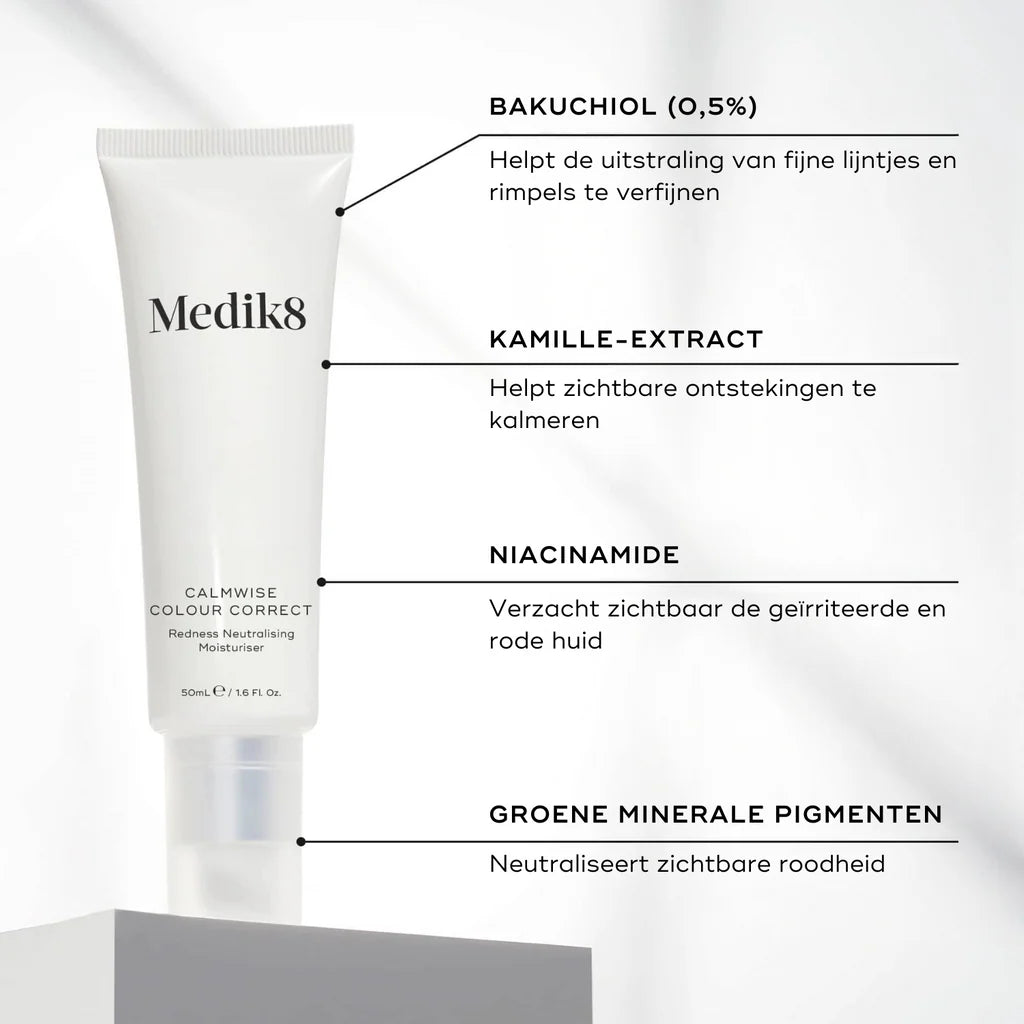 Medik8 Calmwise Colour Correct 50ml ingrediënten bakuchiol en niacinamide