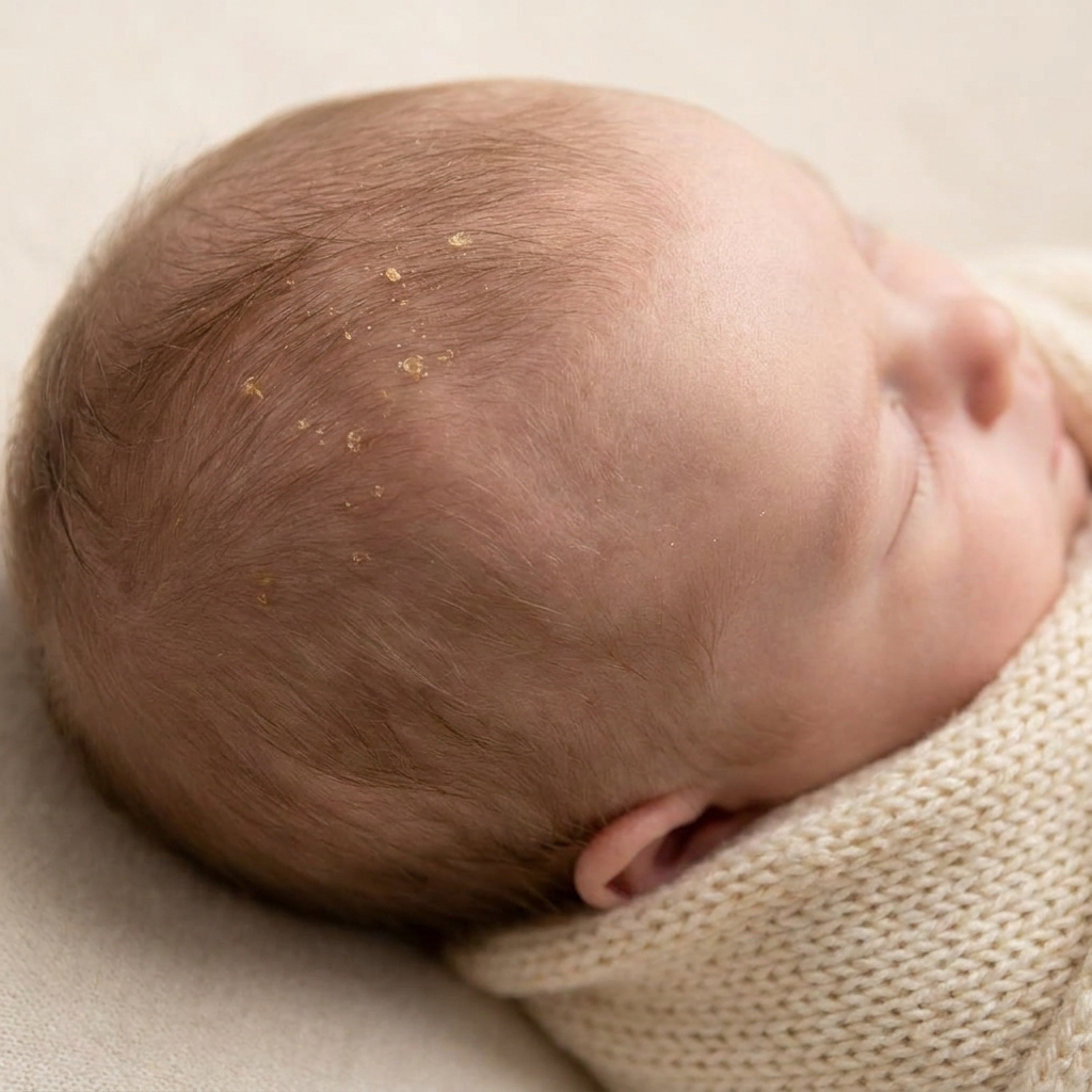 Berg: cradle cap bij baby's