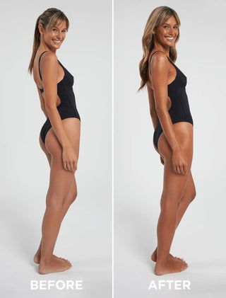 Bondi Sands Stanning foam dark voor en na