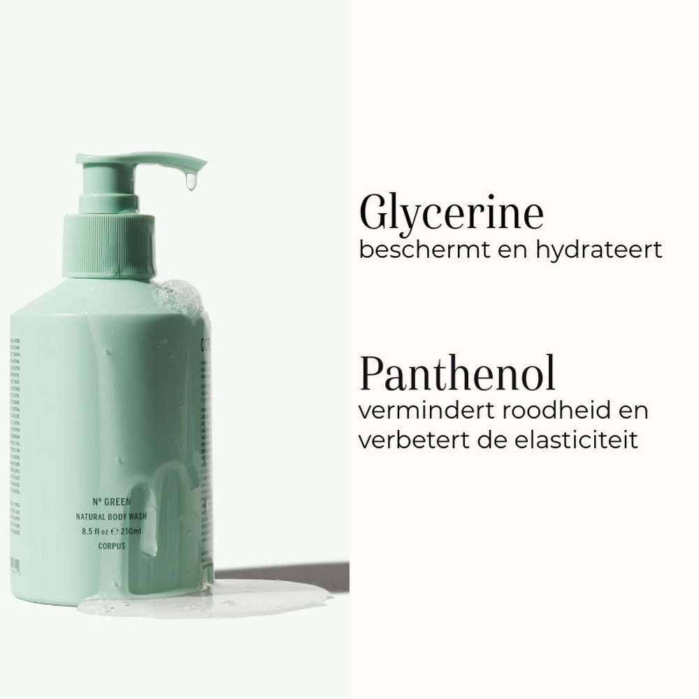 Corpus Naturals Body Wash No. Green 250ml ingrediënten glycerine en panthenol