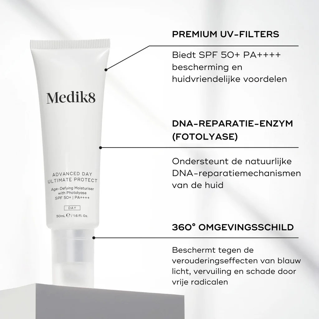 Medik8 Advanced Day Ultimate Protect SPF 50+ UV-filters en DNA-enzym