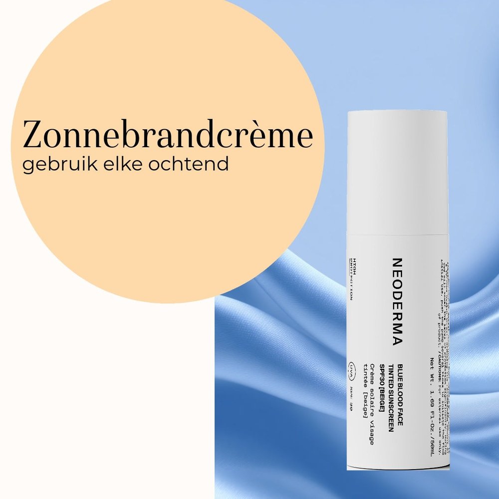 Neoderma Blue Blood Face Sunscreen SPF30 Beige gebruiksadvies