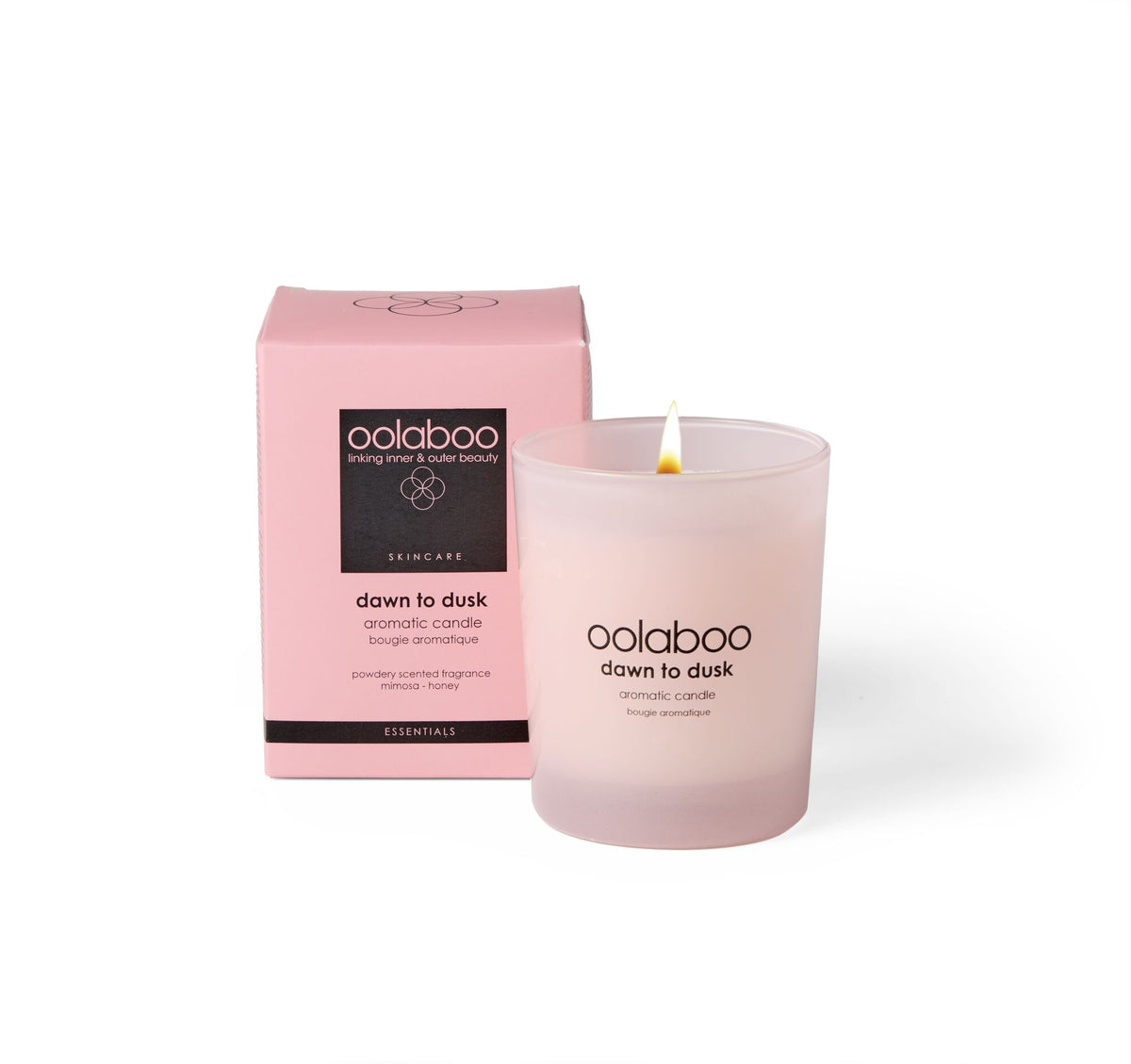 Oolaboo Dawn to Dusk Aromatic Candle brandend met doosje