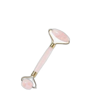 Rosé Quartz Beauty Roller In Luxury Black Pouch 8 x 20 cm | Oolaboo