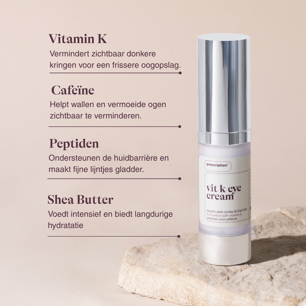 Prescription Vitamin K Eye Cream 15ml werkzame ingrediënten
