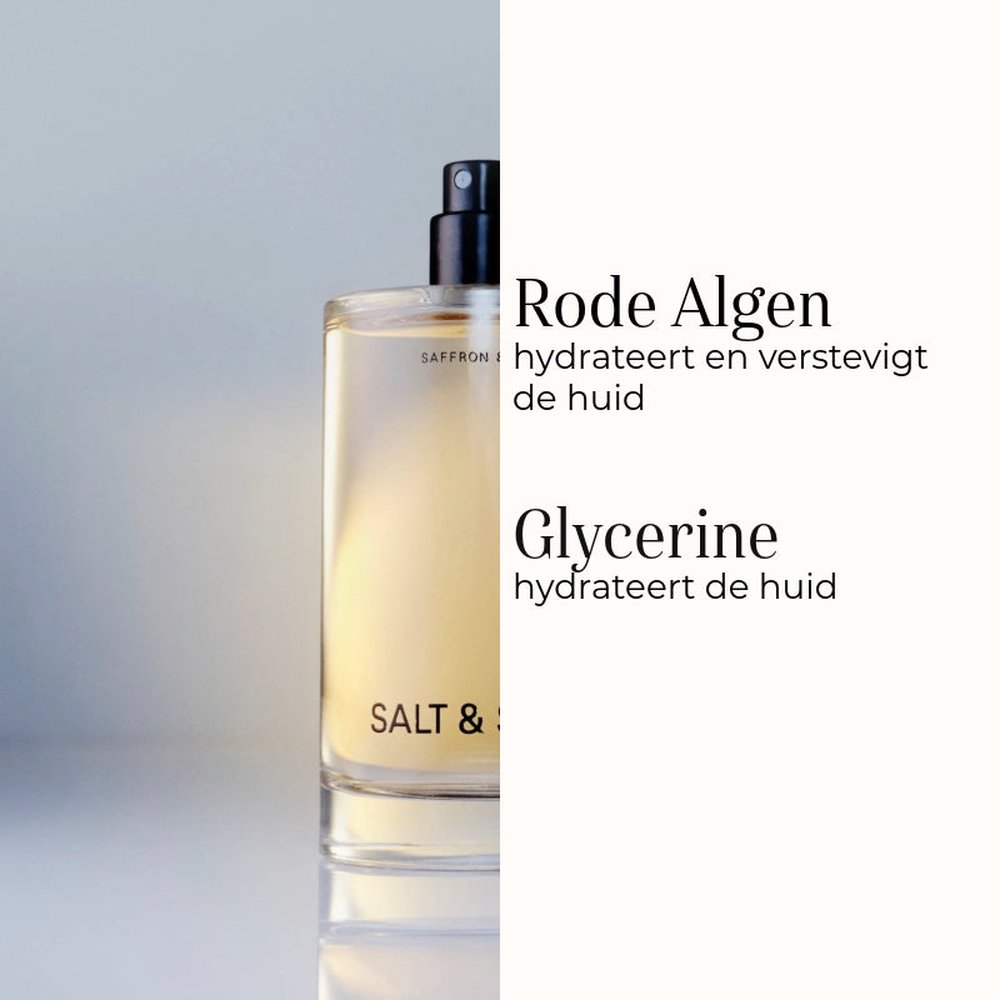 Salt & Stone Body Mist Saffron & Cedar 100ml ingrediënten