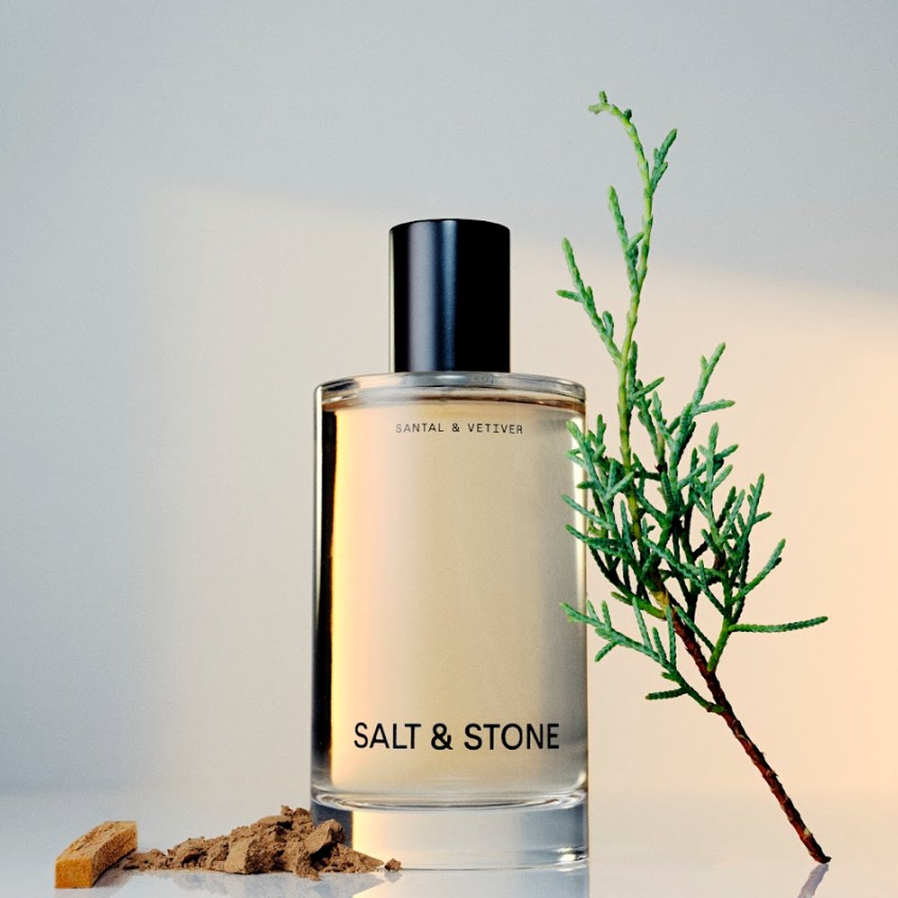 Salt & Stone Body Mist Santal & Vetiver 100ml flacon met takje