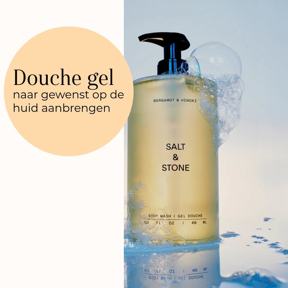 Salt & Stone Body Wash Bergamot & Hinoki gebruik