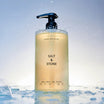 Salt & Stone Body Wash Black Rose & Oud flacon in water
