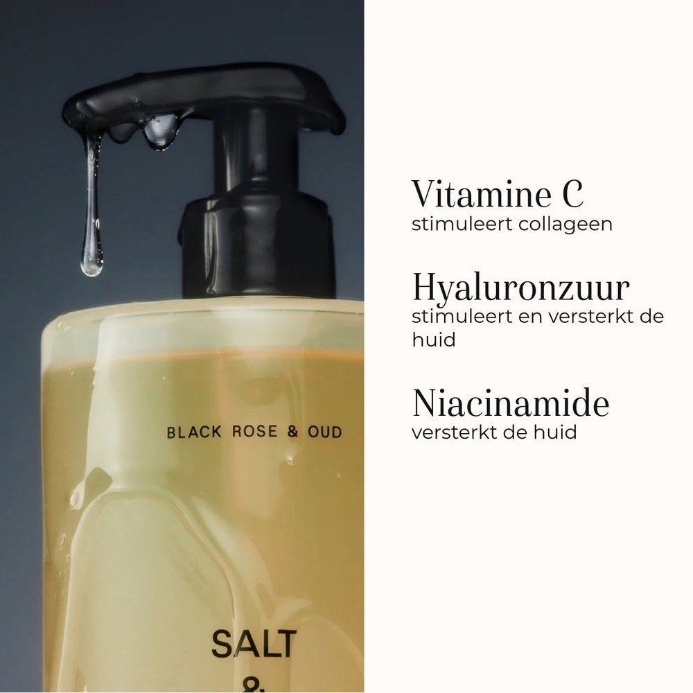 Salt & Stone Body Wash Black Rose & Oud ingrediënten
