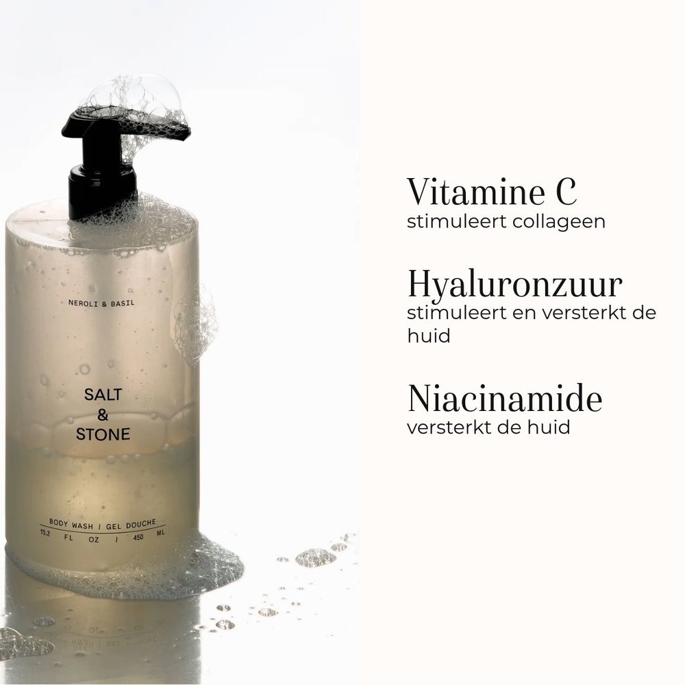 Salt & Stone Body Wash Neroli & Basil ingrediënten