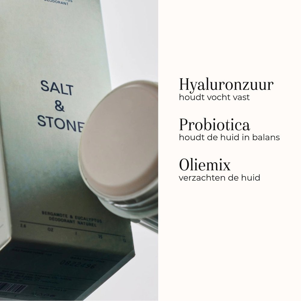 Salt & Stone Deodorant Bergamot & Hinoki Extra Strength 75gr ingrediënten