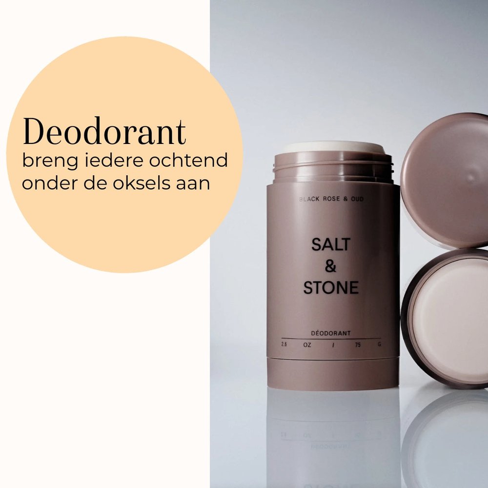 Salt & Stone Deodorant Black Rose & Oud 75gr gebruik