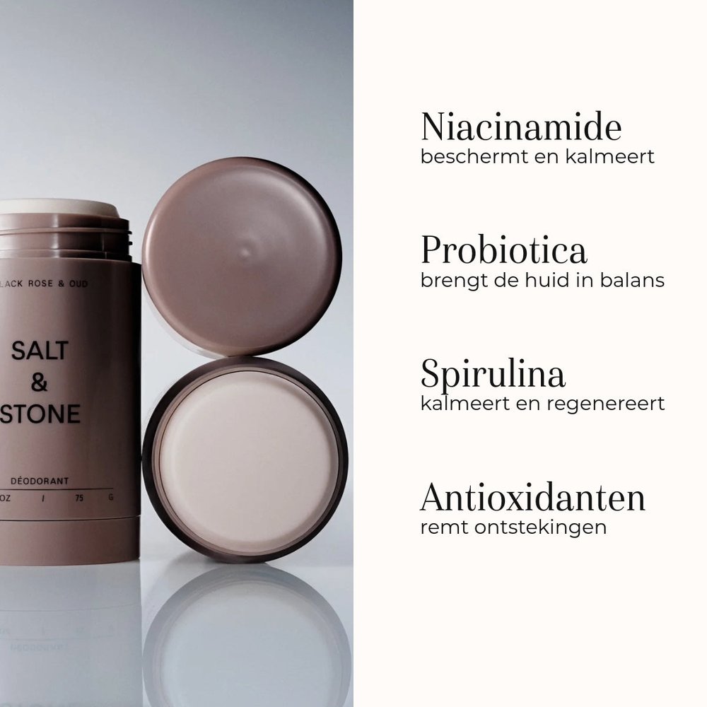 Salt & Stone Deodorant Black Rose & Oud 75gr ingrediënten