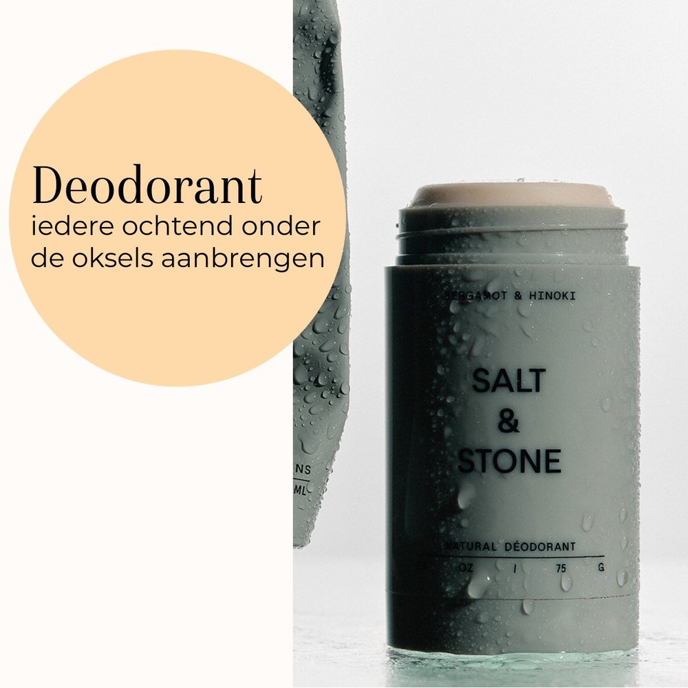 Salt & Stone Deodorant Gel Bergamot & Hinoki Sensitive 75gr gebruik