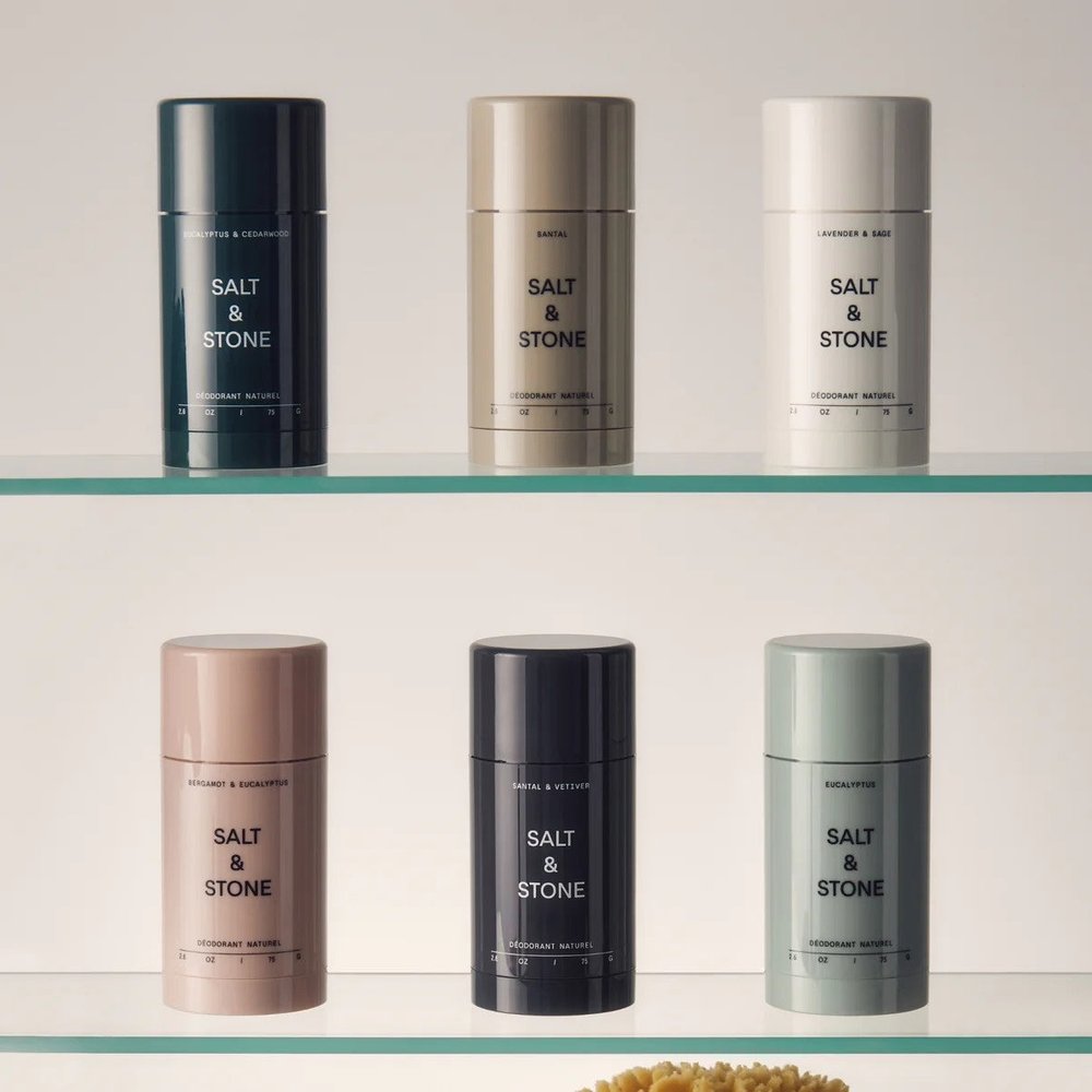 Salt & Stone Deodorant Gel Santal & Vetiver Sensitive 75gr collectie op plank