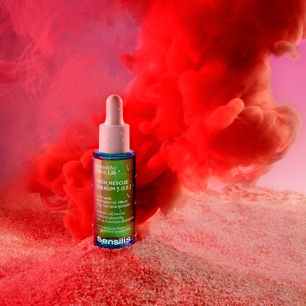 Sensilis Skin Rescue Serum SOS 30ml flacon in roze rook