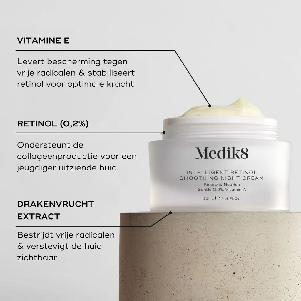 Medik8 Intelligent Retinol Smoothing Night Cream ingrediënten retinol 0,2%